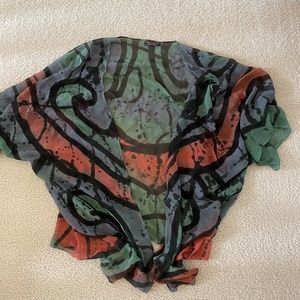 Tie Dyed Handkerchief Throw over